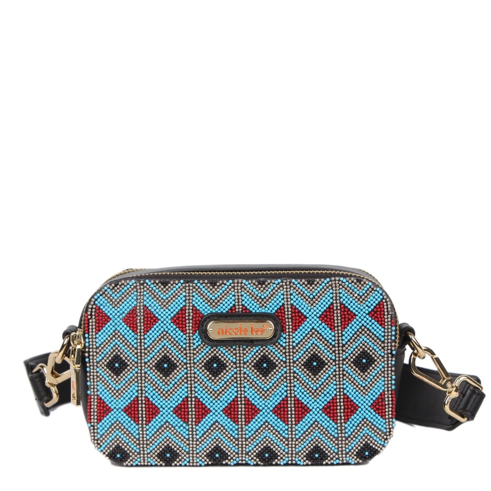 YUKI NEON BEADED CROSSBODY BAG